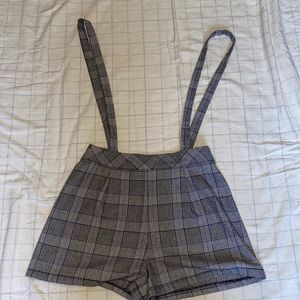 Gingham Short Overalls.
